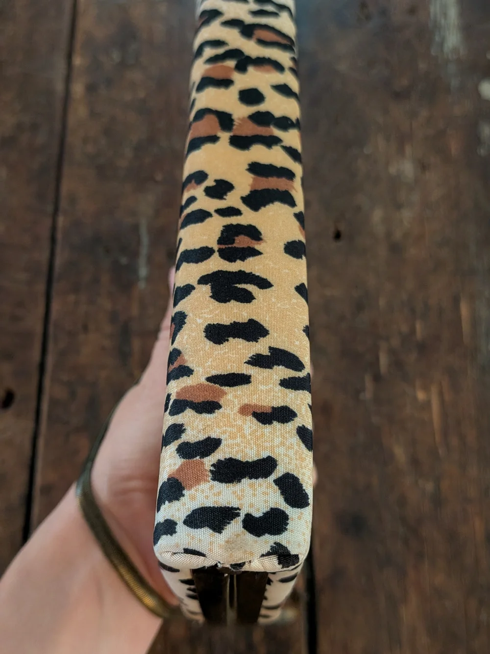 Vintage Y2K Far Nine Leopard Print Hard Case Clutch Evening Bag